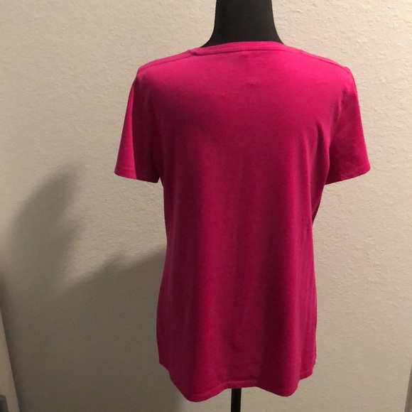 Banana Republic woman’s short sleeve vivid, bright pin t-shirt. Sz Med.Excellent - Picture 2 of 6